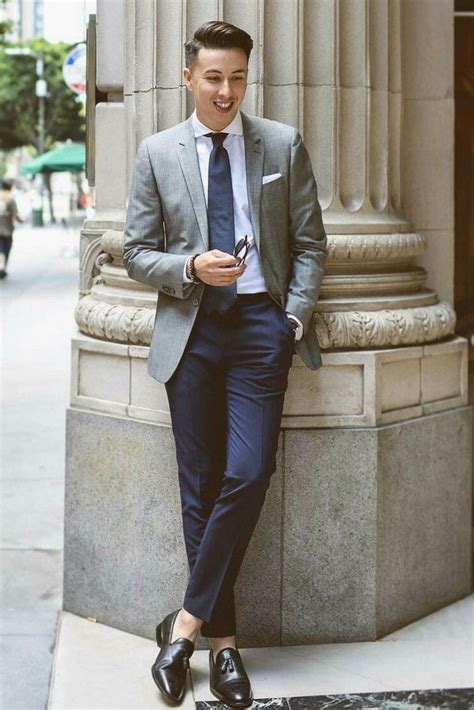 grey blazer navy chinos